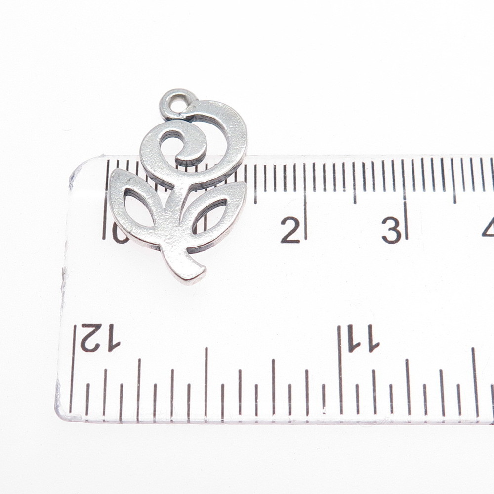 JAMES AVERY 925 Sterling Silver Vintage Rose Flower Charm Pendant - Picture 3 of 7
